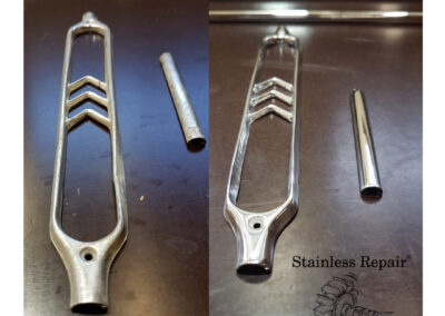Heinkel Roller Zierleisten Aluminium restauriert. Stainless Repair Anna Hirt